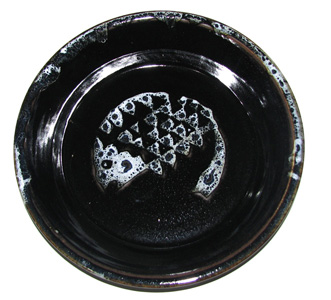 Brown and black French Butter Dish