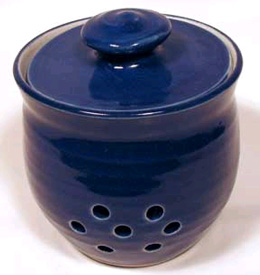 Cobalt Blue Garlic Keeper
