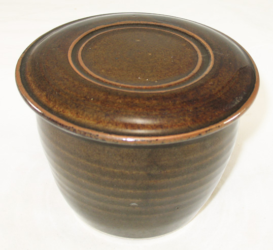 Sienna brown/brown French Butter Dish