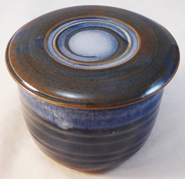 French Butter Dish with glaze variation Photo C