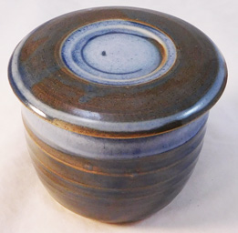 French Butter Dish with glaze variation Photo E