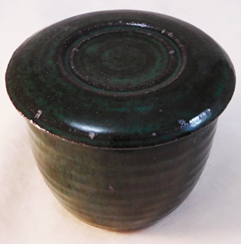French Butter Dish with glaze variation Photo H