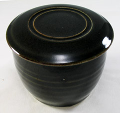 Dark olive green French Butter Dish