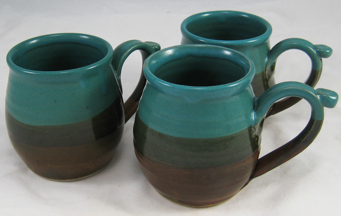 11 oz Mug, Teal and Brown